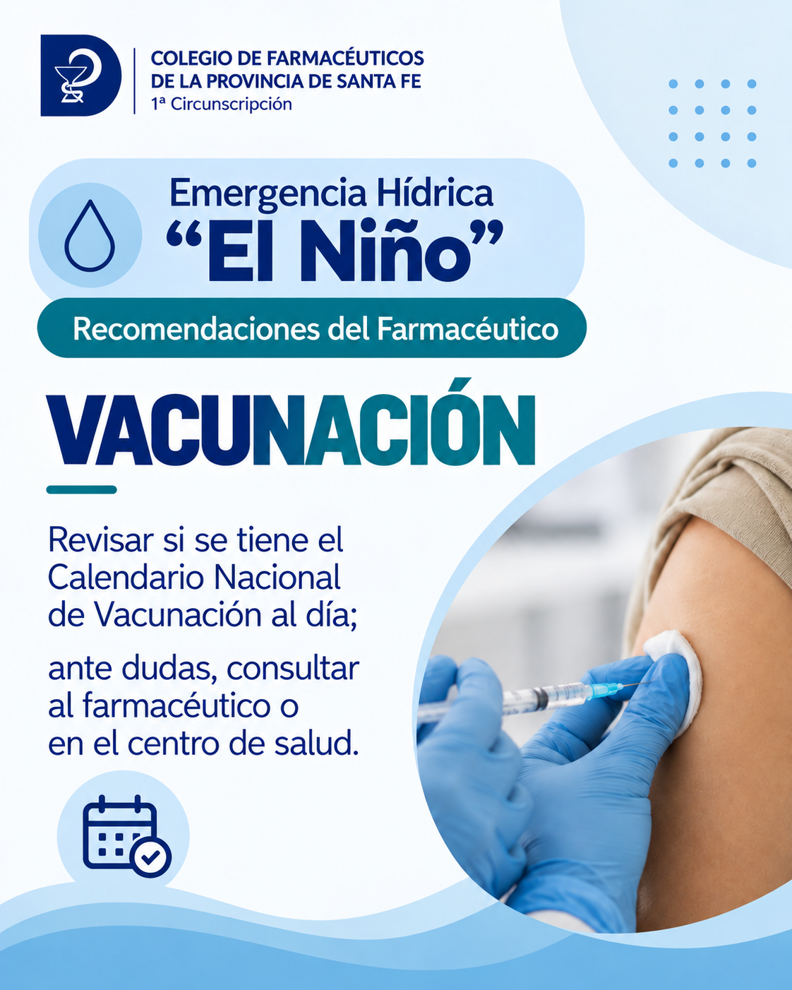 Emergencia hídrica y vacunación